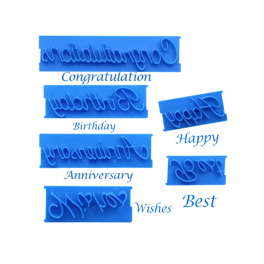 6 шт. буквенный алфавит печенье печать тиснение резак набор подарок помадка