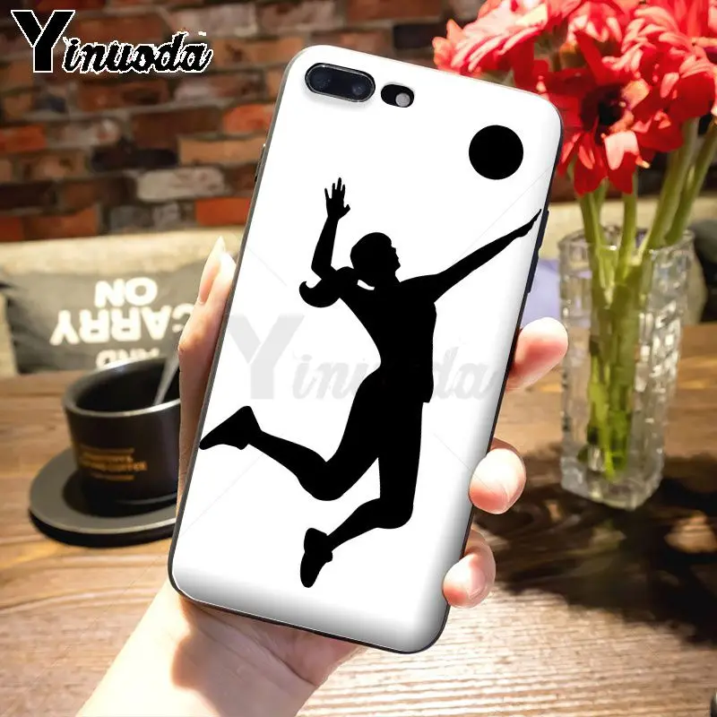 Yinuoda волейбольная Раскрашенная крышка мягкий чехол для телефона для iPhone 7plus X xs max xr 6 6S 7 8 8Plus 5S 11pro чехол