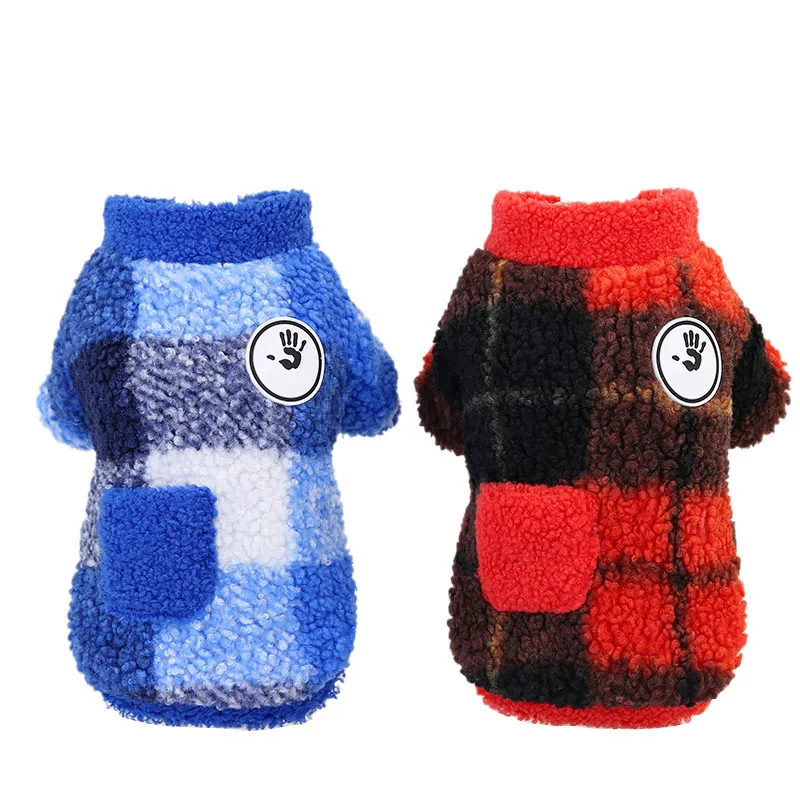 

Плюшевое пальто для домашних животных; Сезон осень-зима; Плотная теплая одежда; Куртка для щенков; Мягкий удобный свитер для маленьких средн...