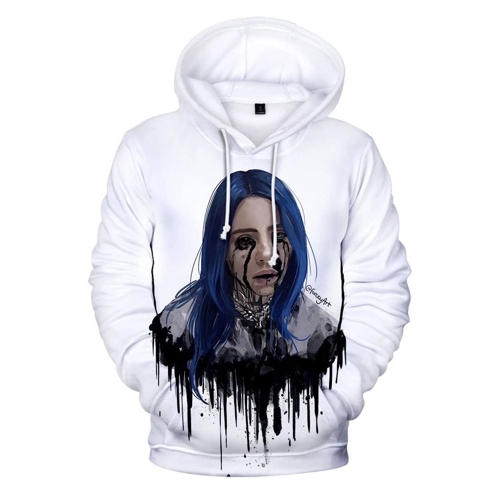 Оригинальные толстовки для мужчин и женщин Billie Eilish, толстовка с капюшоном, лидер продаж, осенне-зимняя модная одежда для мальчиков и девочек