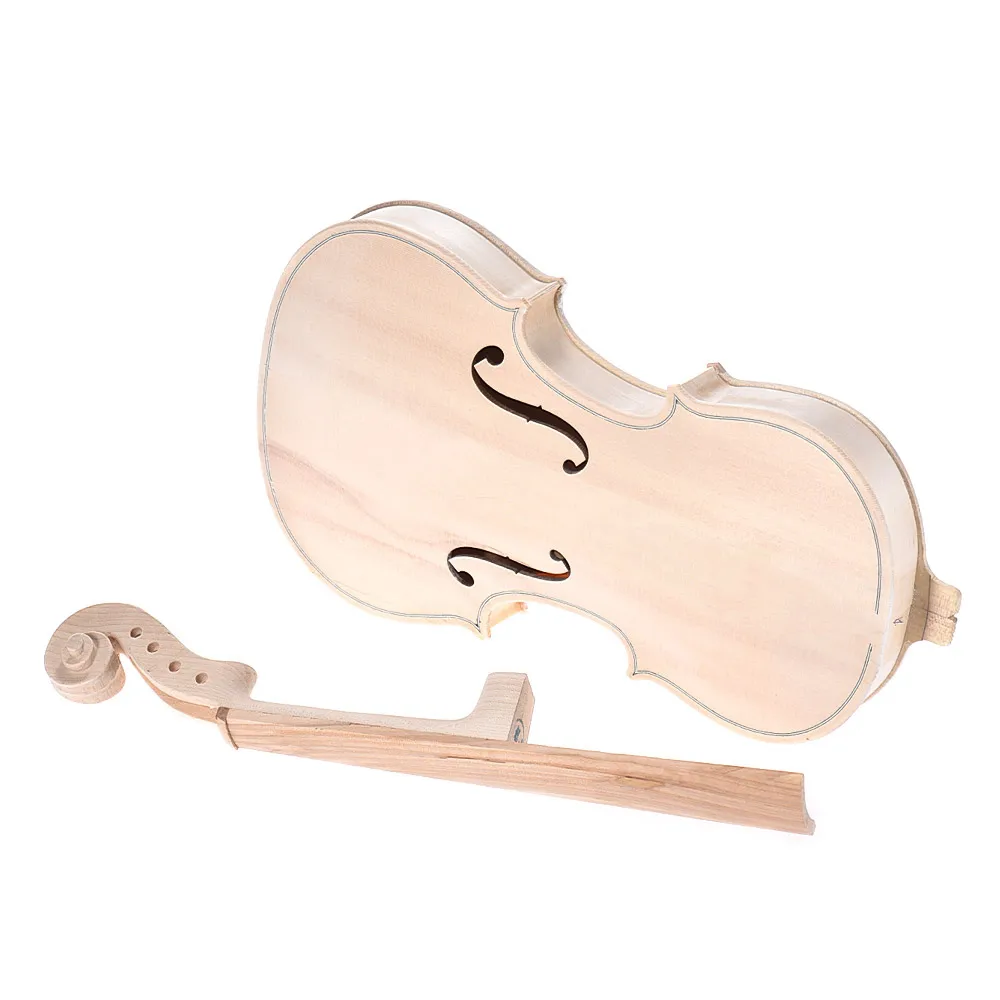 

DIY 4/4 Violin Natural Solid Wood Acoustic Violin Fiddle Kit Spruce Top Maple Back Neck Jujube Wood Accessory violin 4/4