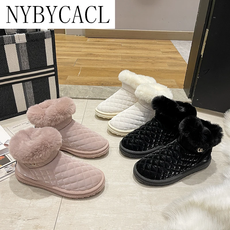 NYBYCACL 2022 NEW  Hot Australia Women Snow Boots Cowhide Leather Ankle Boots Warm Winter Boots Woman Shoes new