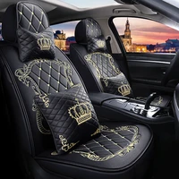 5 seats universal car seat cover pu leather auto front back rear seat cushion protector mat keep clean for most car car interior
