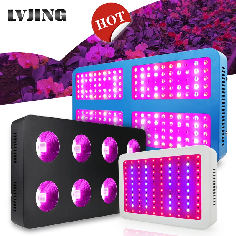 

LVJING Grow Light LED 120W 200W 1000W 2000W 2400W 3000W Full Spectrum Phyto Lamp for Plants Seedling Seed Indoor Greenhouse Tent