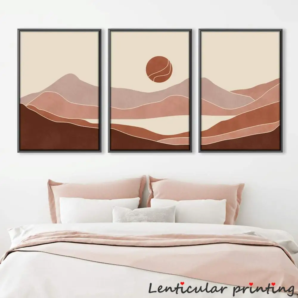 

Nordic Abstract Pastel Pink Sun Poster Modern Room Decoration Wall Paintings Abstract Canvas Aesthetic Girl Bedroom Decoration