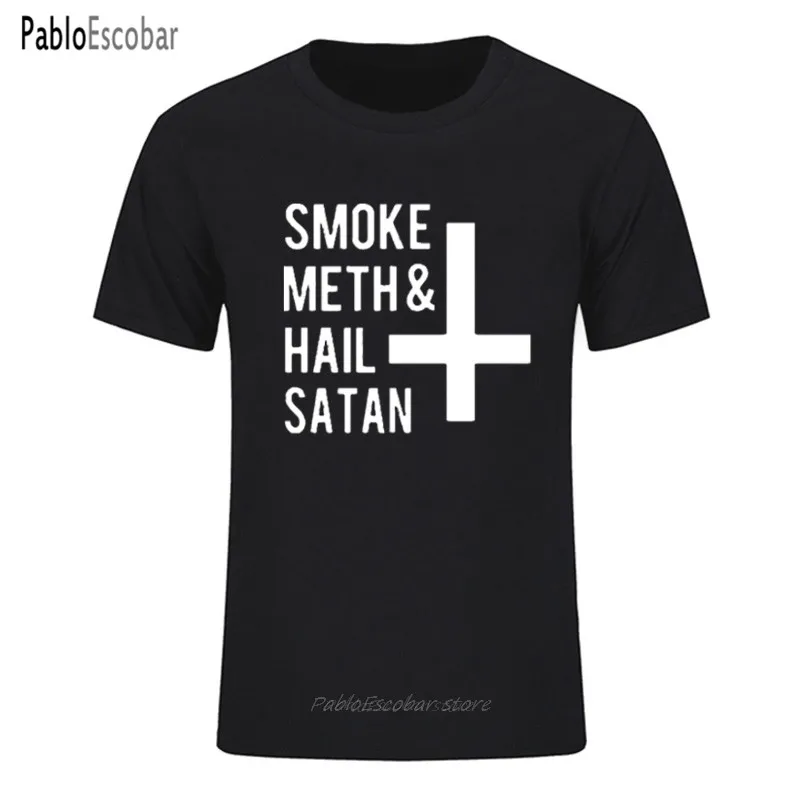 Новое модное платье с принтом дым мет и надписью Hail Satan Перевернутый крест