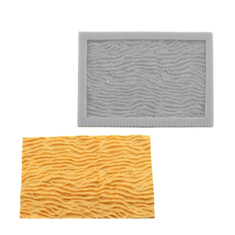 

Coral Ripple Pattern Silicone Fondant Cake Mold Gum Paste Sugar Craft Border Decorating Mould Chocolate Candy Baking Tool