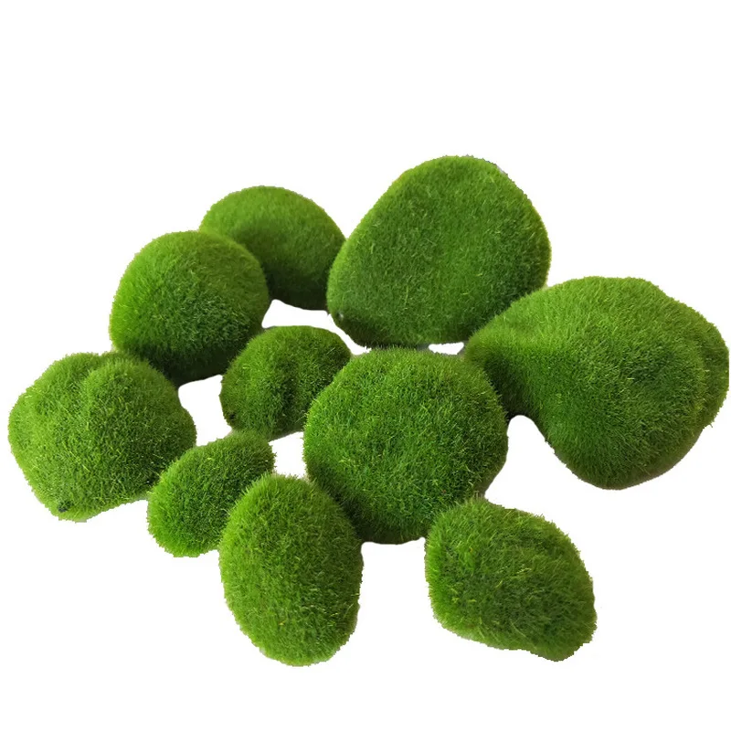 

2pcs Artificial Moss foam turf stone grass ball for flowerpots lawn micro landscape succulent DIY decoration Gardening supplies
