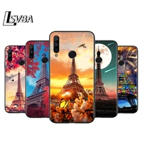 eiffel tower for huawei honor 30 20s 20 10i 9s 9a 9c 9x 8x 10 9 lite 8a 7c 7a pro phone case black cover