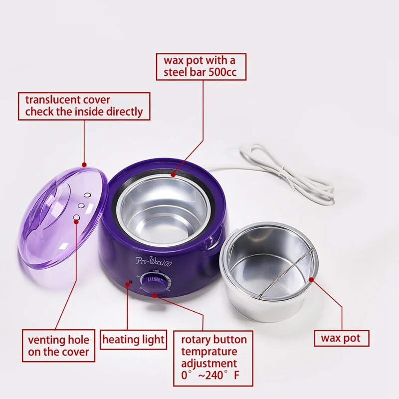 Xmx-эпиляция воск нагреватель парафин горшок мини спа машина Набор