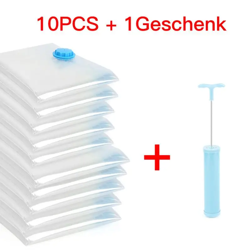 

10pcs Home Vacuum Storage Bag Home Organizer Transparent Clothes Organizer Space Saving Seal Packet Storage Bags