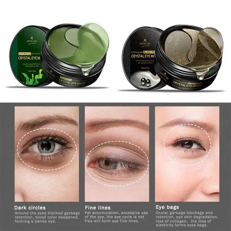 

Black Pearl Anti Eye Mask Diminishing Dark Circles Puffiness Care Moisturizing Lines Remove Fine Eye R1J5