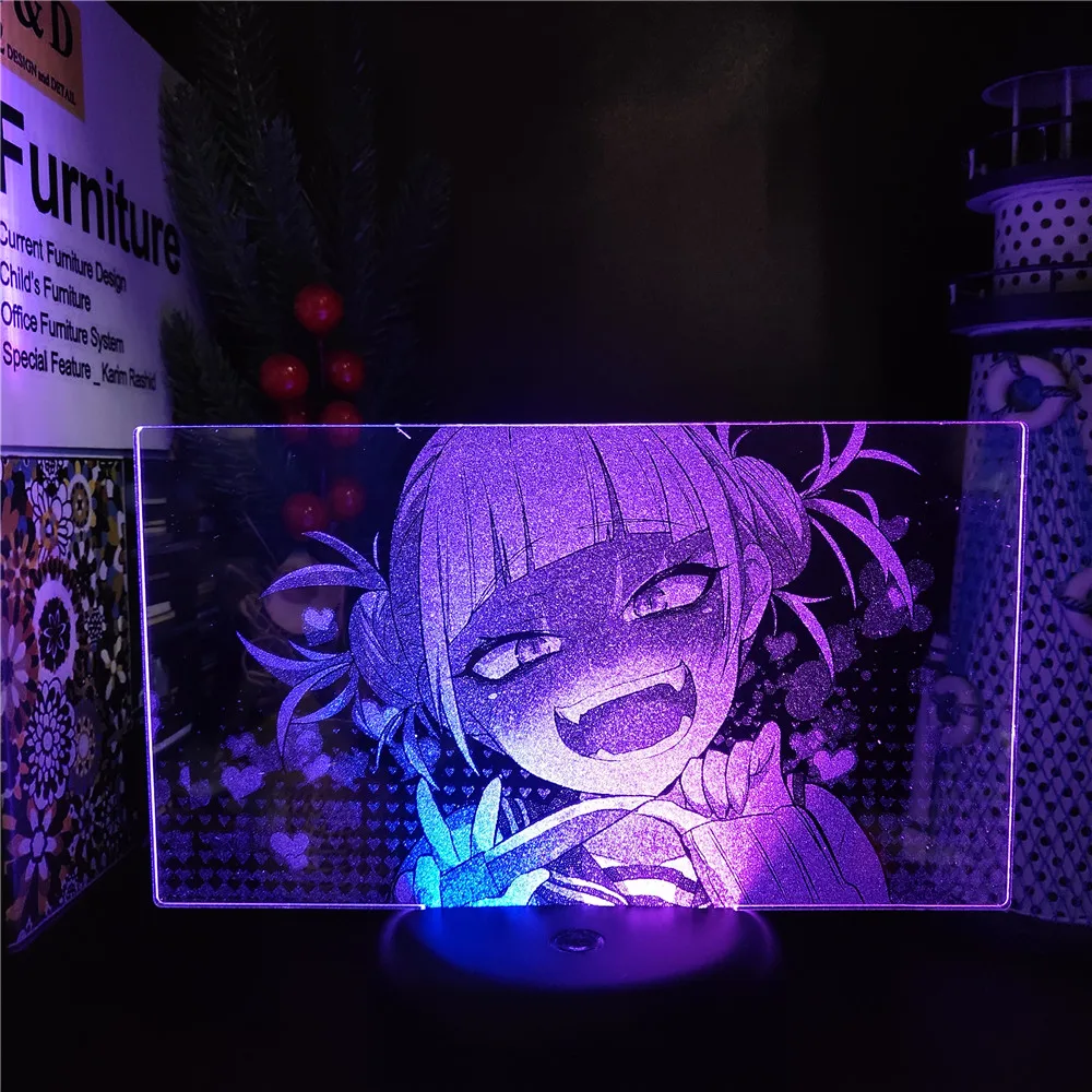 Светильник аниме My Hero Academia химико Тога 3D лампа Моя геройская Академия