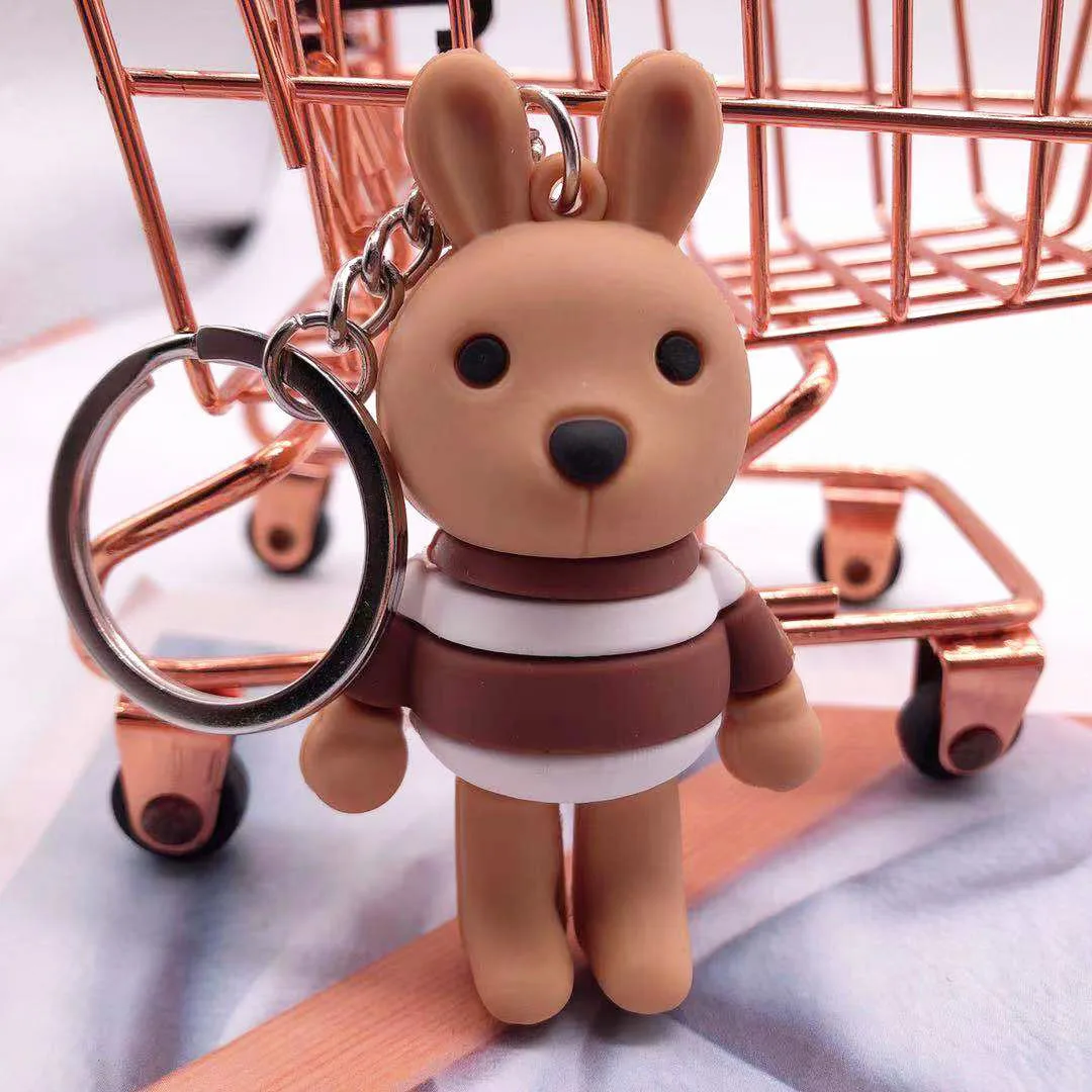

Cute Rabbit Key Chains Handmade Bags Pendant Fashion Car Key Chain Ornament Popular Gifts For Women Key RingNew Year Kids Toys