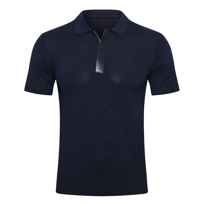 

Billionaire Polo shirt men's silk snakeskin Short sleeve shirt 2020 summer new thin Business casual zipper M-5XL free shipping