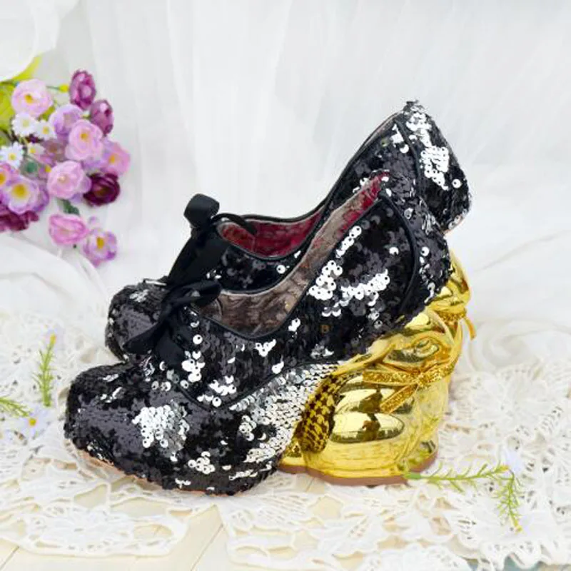 Новинка 2022 новинка туфли-лодочки с золотым кроличьим каблуком женские