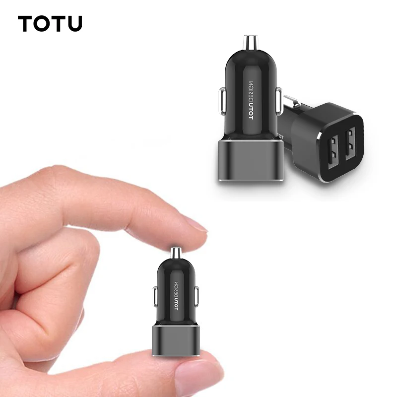 TOTU универсальное быстрое двойное автомобильное usb-устройство для зарядки телефона 2.4A для iPhone samsung Xiaomi автомобильное зарядное устройство для мобильного телефона автомобильное USB зарядное устройство