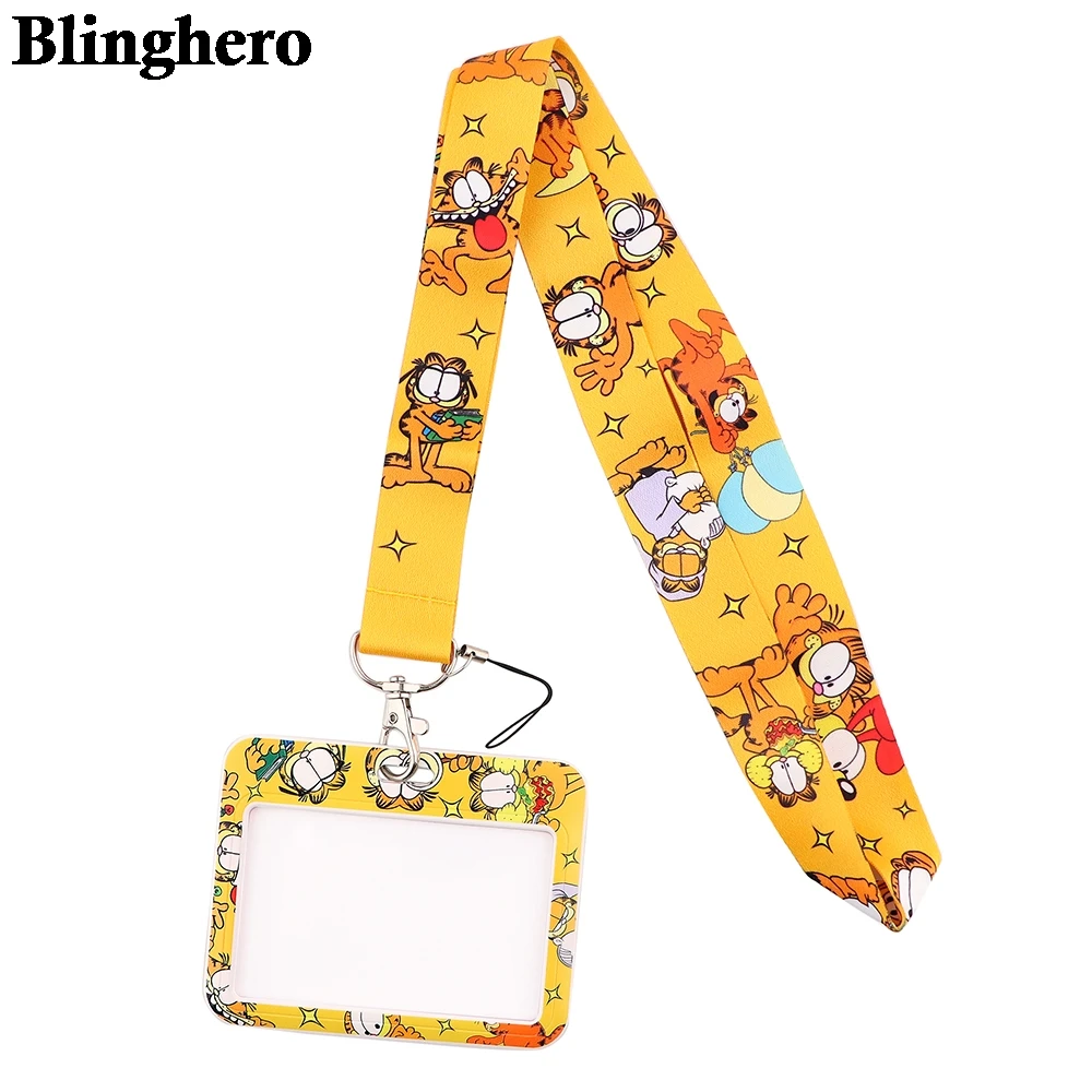 CB163 с рисунком милого кота ремешок для мобильного телефона ключа ID карты Паспорт