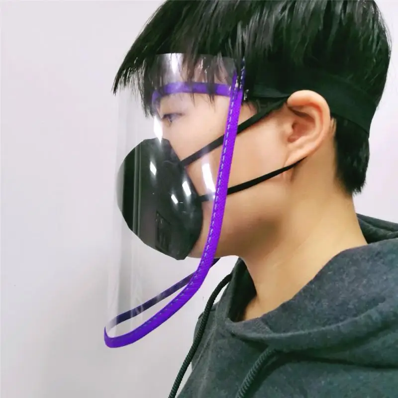 Прозрачная Защитная крышка для лица Mascarillas козырек анти-туман пыленепроницаемые