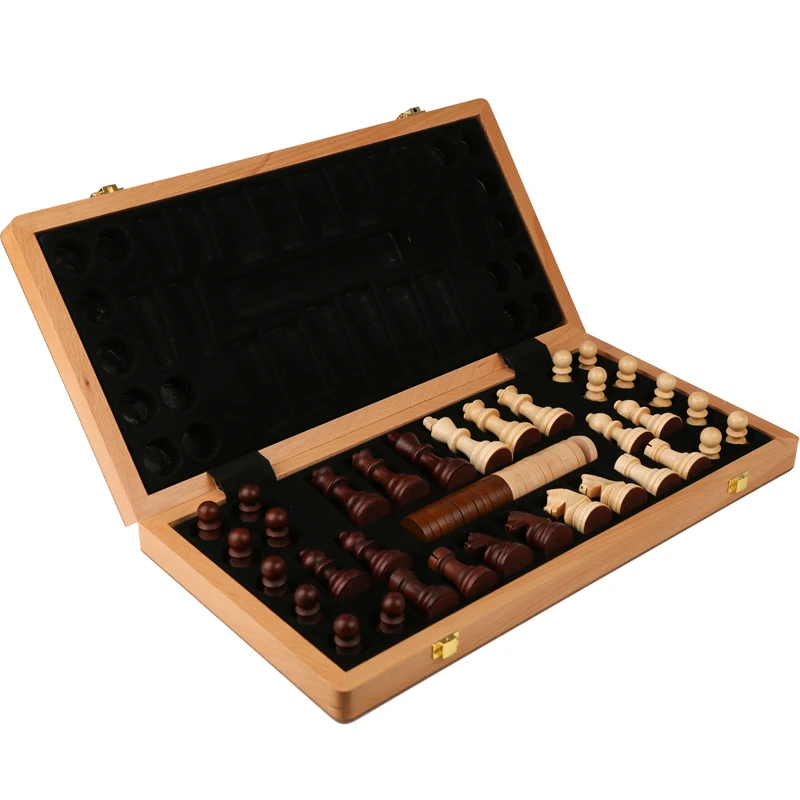 

Pieces International Chess Box Board Wood Checkerboard International Chess Furniture Xadrez Tabuleiro Jogo Table Games DL6GJX