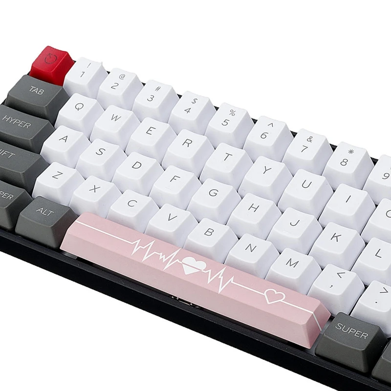 

PBT Space Keycaps Mechanical Keyboard DIY Keycap(6.25U Space Keycap)-Heartbeat