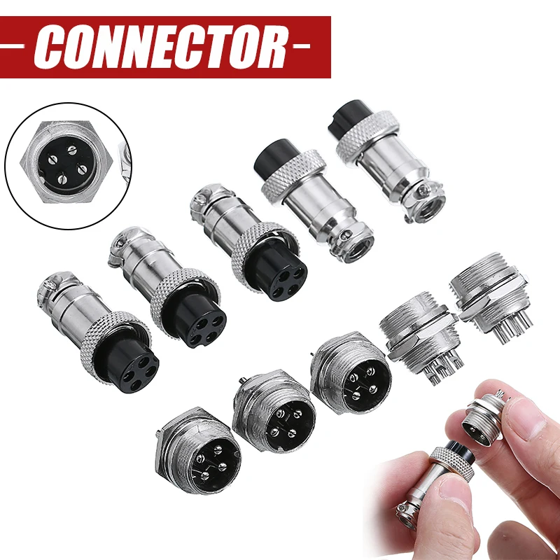 Разъем для авиационной панели GX16 4 Pin 10 шт./лот|4 pin male|4 female connector4 male |