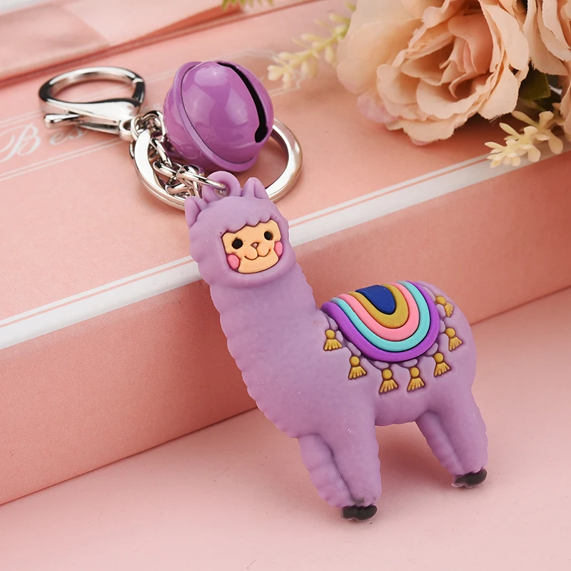 Модный брелок для ключей из альпаки в виде овцы женщин и мужчин автомобильных