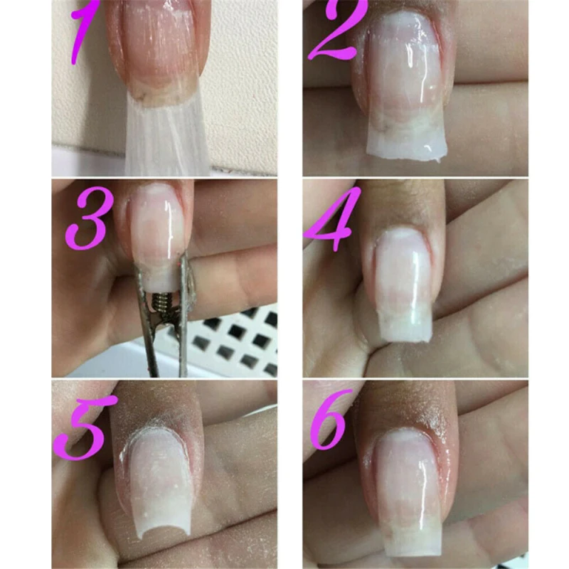 10pcs/set Nail Form Fibernails Acrylic Tips Fiberglass Extension Fiber Glass For Nails Silk Building Manicure Tool New | Красота и