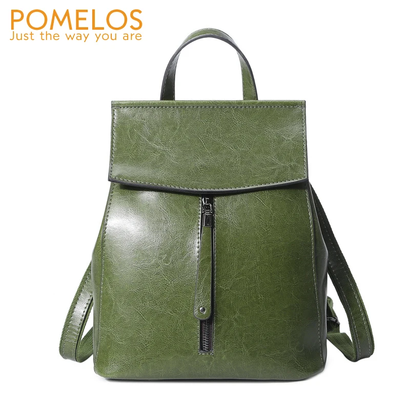 Женский кожаный рюкзак POMELOS модный роскошный в Корейском стиле для девушек