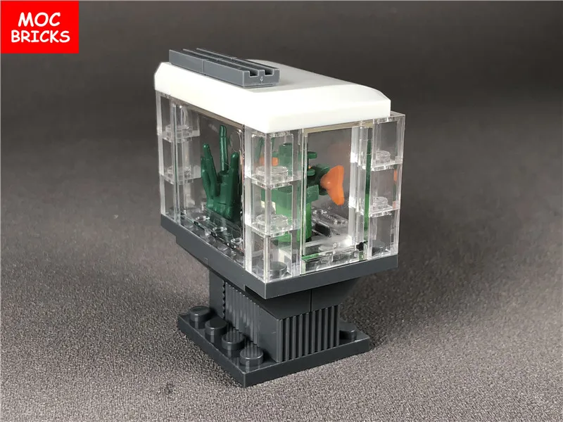 Набор кубики MOC сделай сам украшение для семьи экшн фигурка аквариума Trans Fish