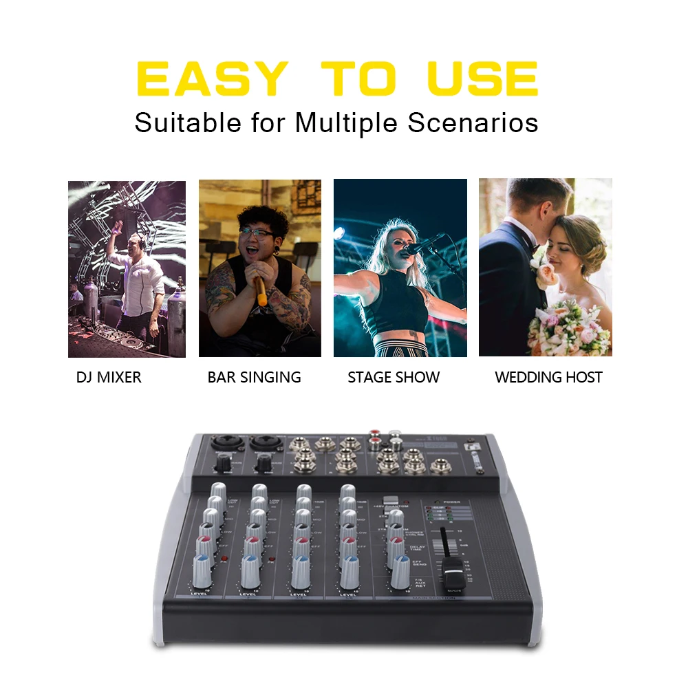 XTUGA MX8 8 канальный 3 полосный EQ аудио музыкальный микшер микшерная консоль с USB XLR