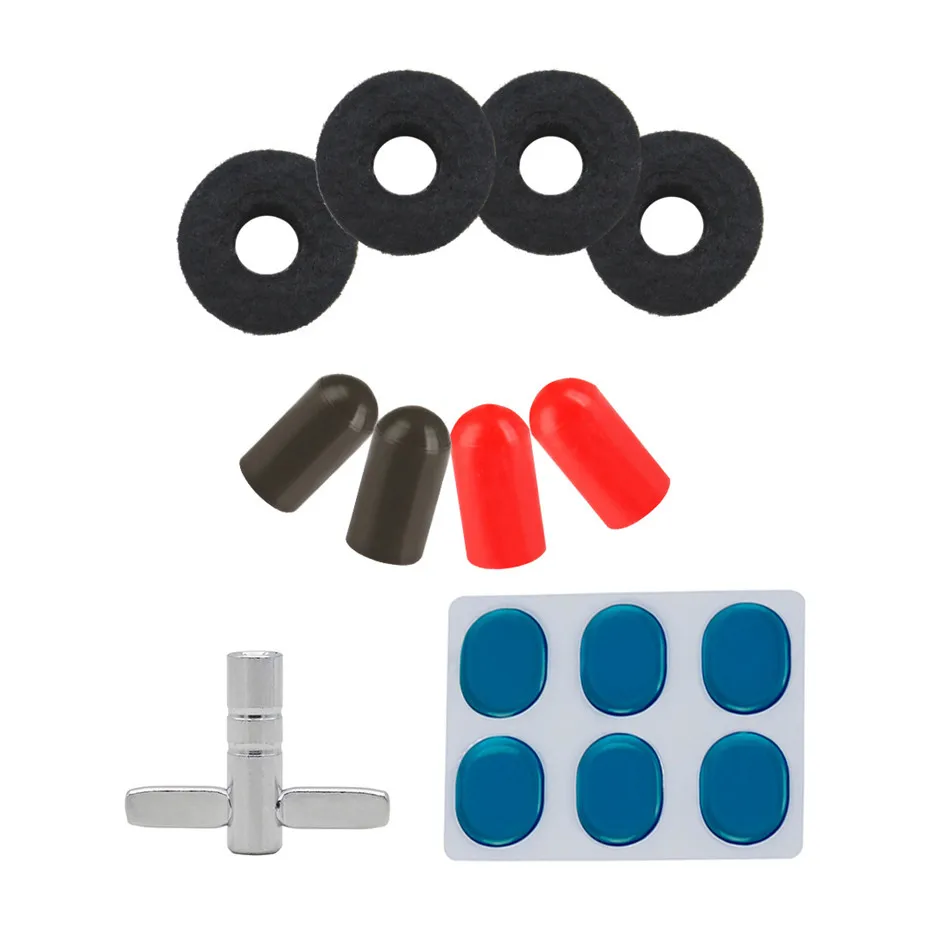 Набор из 4 наклеек для барабана глушителя крышки головки тарелки войлочной