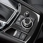 2 в 1 Автомобильная прочная наклейка из углеродного волокна для стайлинга декоративная мультимедийная Обложка переключателя наклейка для Mazda 3 CX-5 наклейки на крышку
