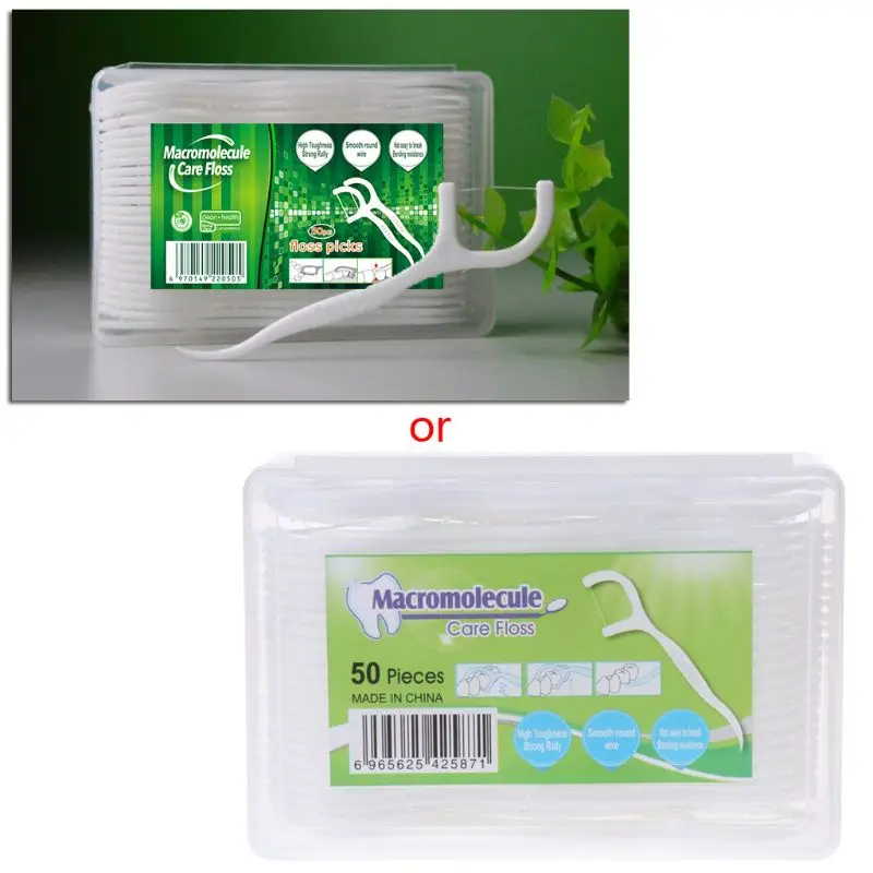 

50pcs Dental Floss Flosser Picks Teeth Toothpicks Stick Tooth Clean Oral Care 896D