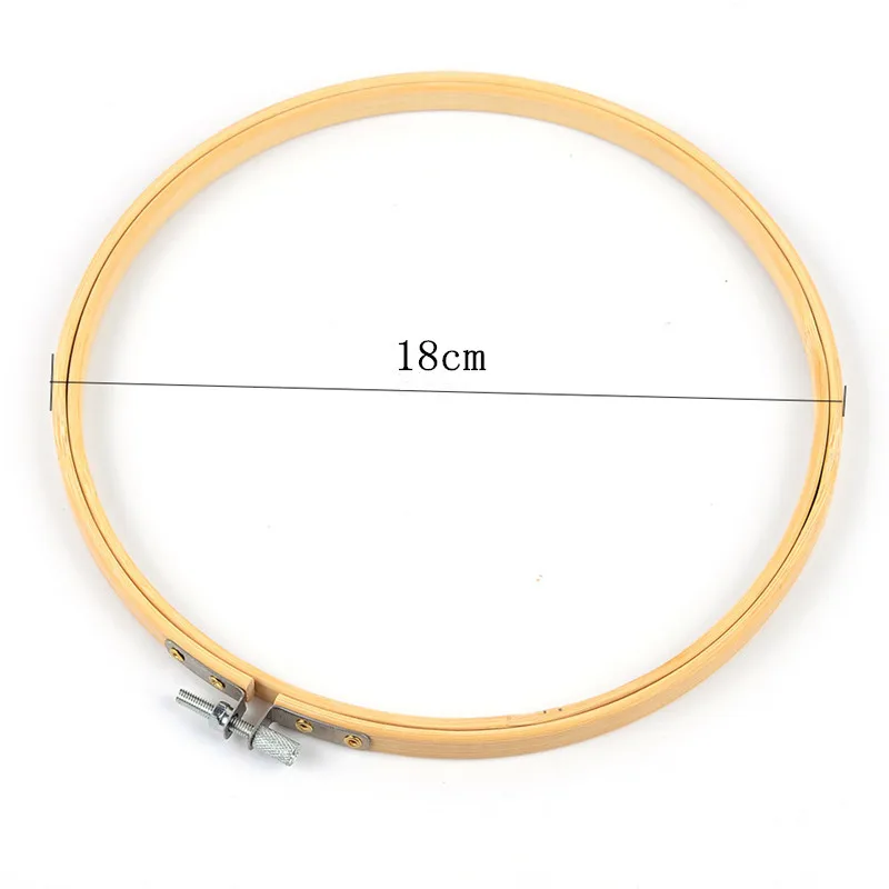 18cm 4 размера 18-26 см бамбуковая рамка для вышивки кольца для рукоделия устройство для вышивки крестом круглая петля ручные бытовые швейные инструменты - Цвет: 18cm
