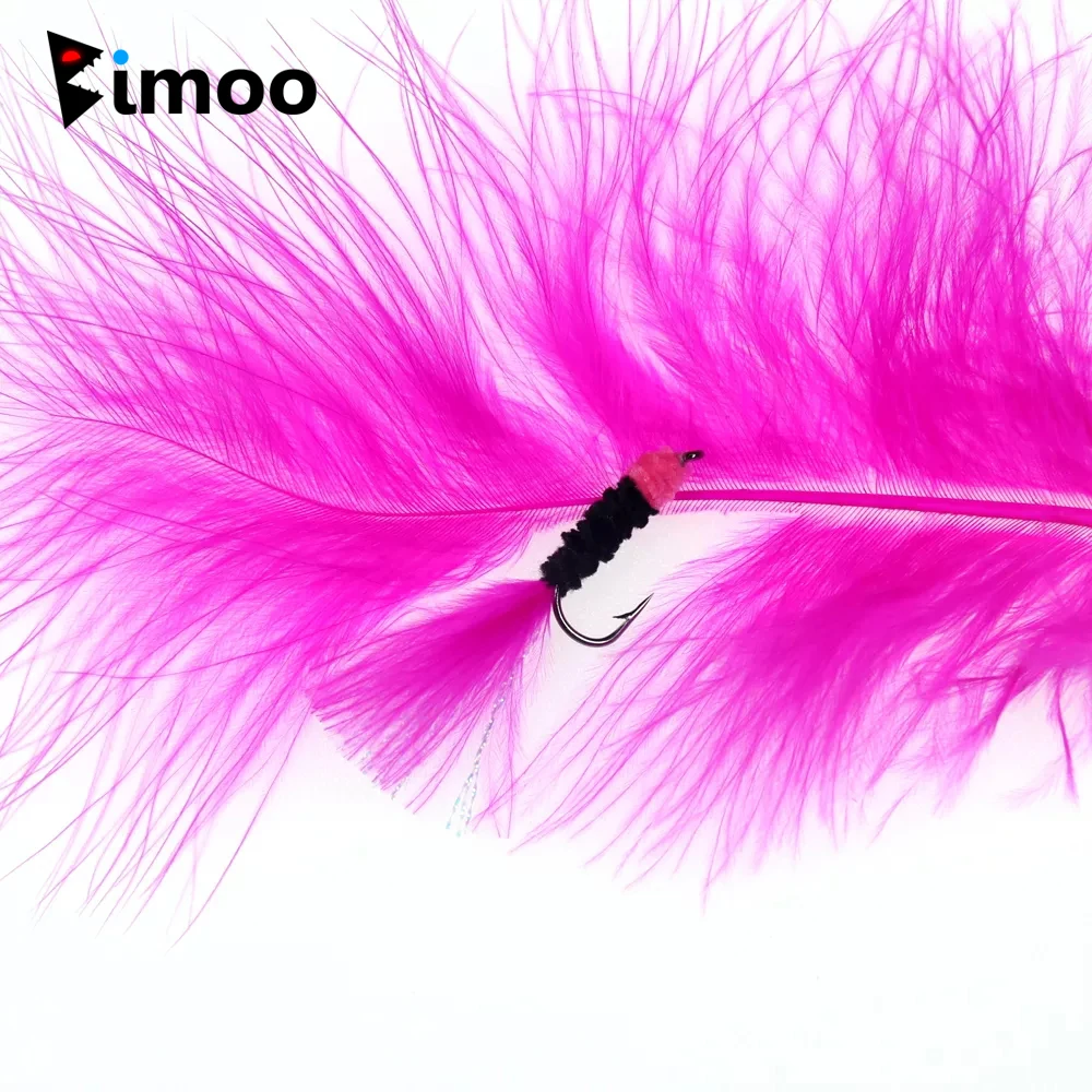 Bimoo 200 шт./упак. Цветной перо марабу для завязывания стример мух Lead Jig летней одежды