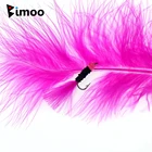 Bimoo 200 шт.упаковка цветное перо марабу для завязывания стреймеров свинцовые мормышки свинцовый джиг шерстяной буггер пиявка наживка для мушки материал для завязывания рыбы