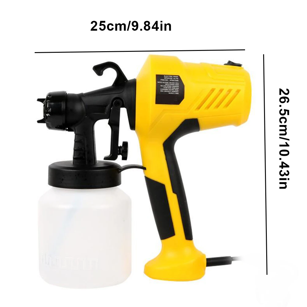 

High Power Electric Paint Sprayer Electric Paint Sprayer Adjustable Nozzle Fence Painting High Pressure Washing Tool Spray Gun