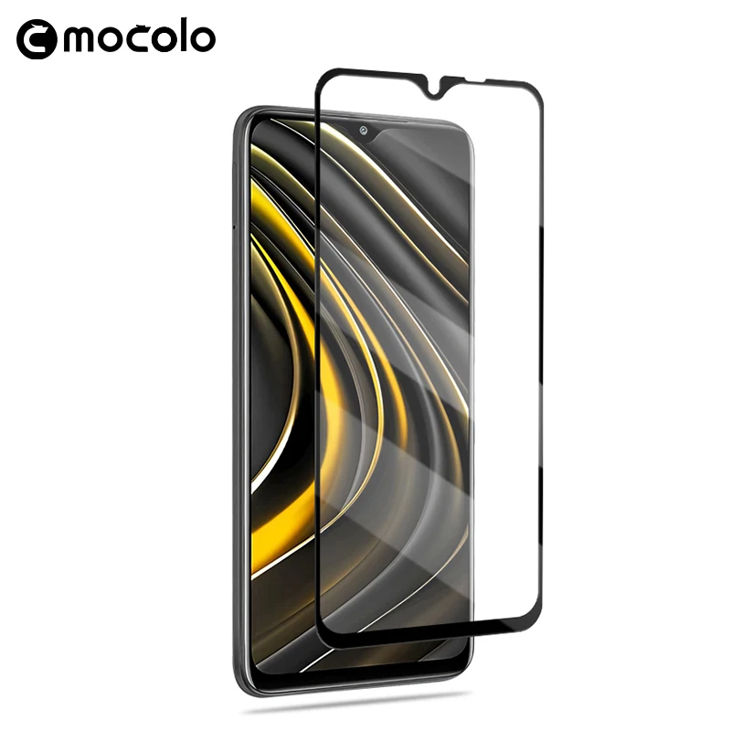 

Mocolo for Xiaomi POCO X3 NFC X3 Pro Screen Protector 9H Full Glued Adhesive Tempered Glass for Xiaomi POCO M3 Screen Protector