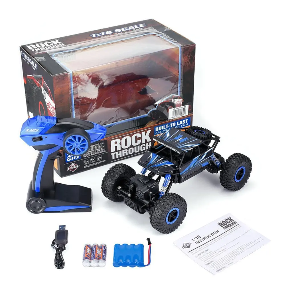 

Kids 2.4GHz RC Car 4WD Rock Crawler Rally Climbing Car 4x4 Double Motors Bigfoot Car Remote Control Model Off-Road Vehicle Toys