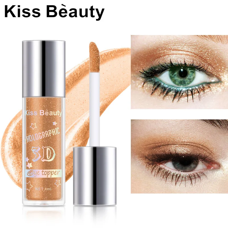 Kissbeauty новые брендовые жидкие тени для век с цветной глиттер и перламутровым