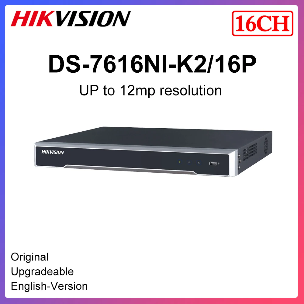 В наличии международная версия DS-7616NI-K2/16 P 16-канальный H.265 NVR 4K для до 8 Мп заглушка