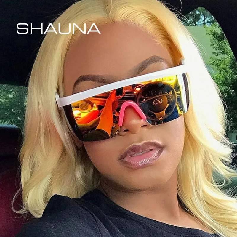 

Мужские и женские ветрозащитные очки SHAUNA, Классические солнцезащитные очки с зеркальным покрытием и защитой UV400