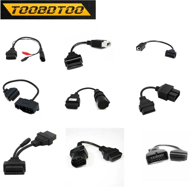 Лучшая цена адаптер для автомобильного гнезда FIAT/FORD/GM/HONDA/IVECO/KIA/MAZDA/Mitsubish OBDII