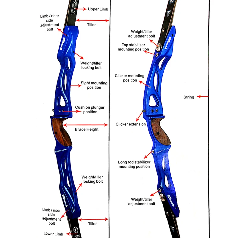 68 дюймовый стрельба из лука соревнование Рекурсивный лук ILF конечности стойка H25