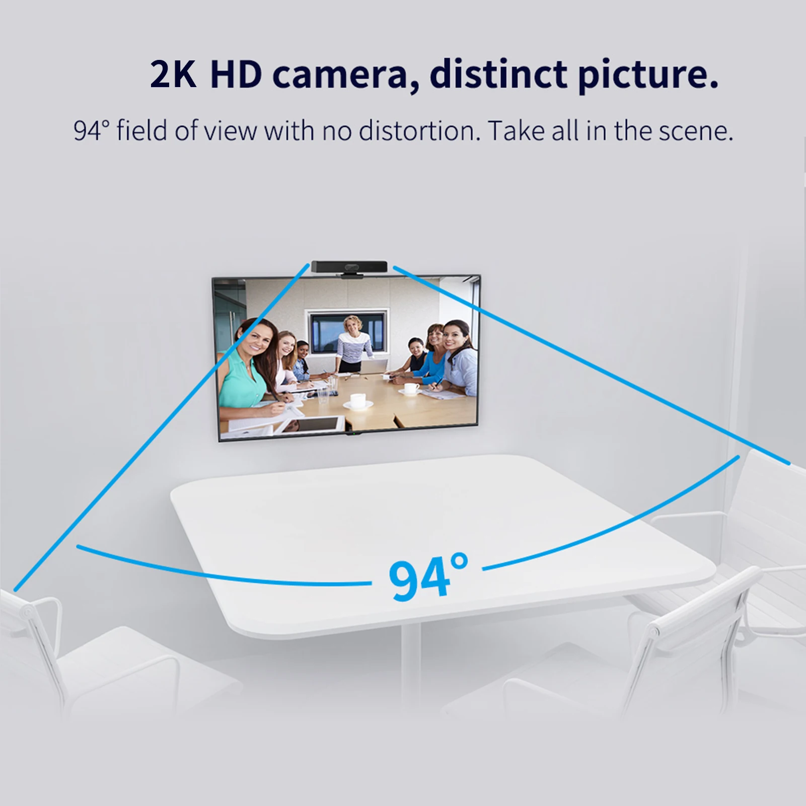 Aibecy 2K Webcam 3-in-1 HD Video Conference Camera Microphone Speaker AI Face Tracking Auto Focus 360° Voice Pickup 4 Megapixel |