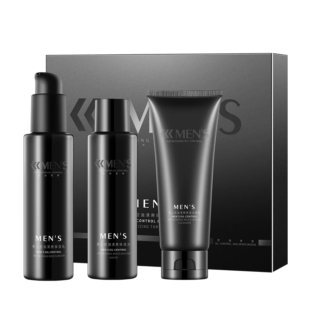 

Men's Skin Care Set Facial Cleanser Toner Lotion Refreshing Moisturizing Hydrating Hyaluronic Acid Skincare Product Oil Control