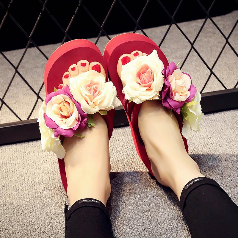 

Platform Flip Flops Summer Slippers Casual Womens Slippers Outdoor 2022 Fashion Dames Slippers Wedges Shoes For Women 42 Size
