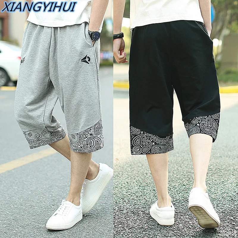 men Harem tactica Cargo Shorts brand 2020 summer Sagging cotton Trousers plus size sporting hip hop short Joggers clothing | Мужская