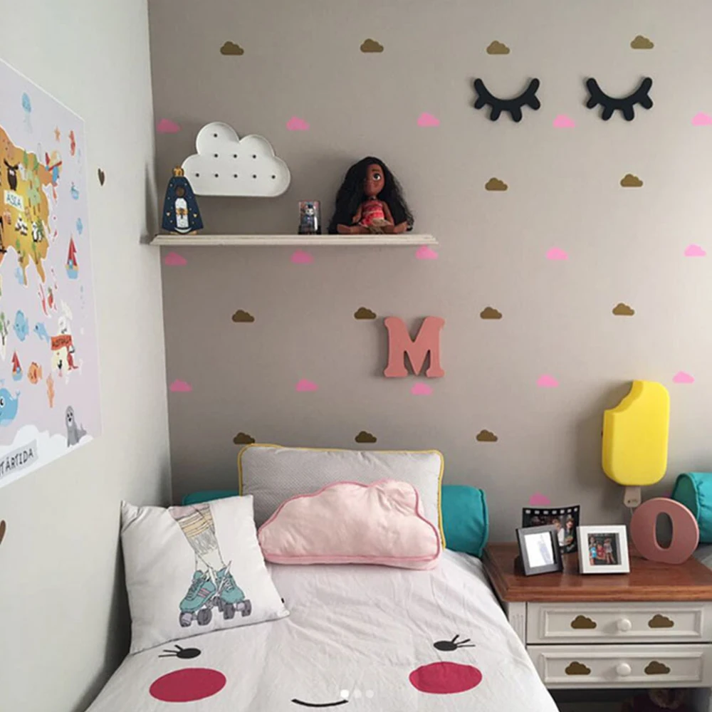 1 пара 3D накладные ресницы настенные наклейки в скандинавском стиле деревянные